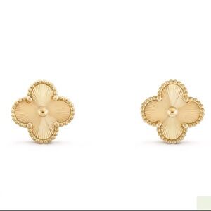VINTAGE STYLE ALHAMBRA GOLD FOUR LEAF CLOVER EARRINGS